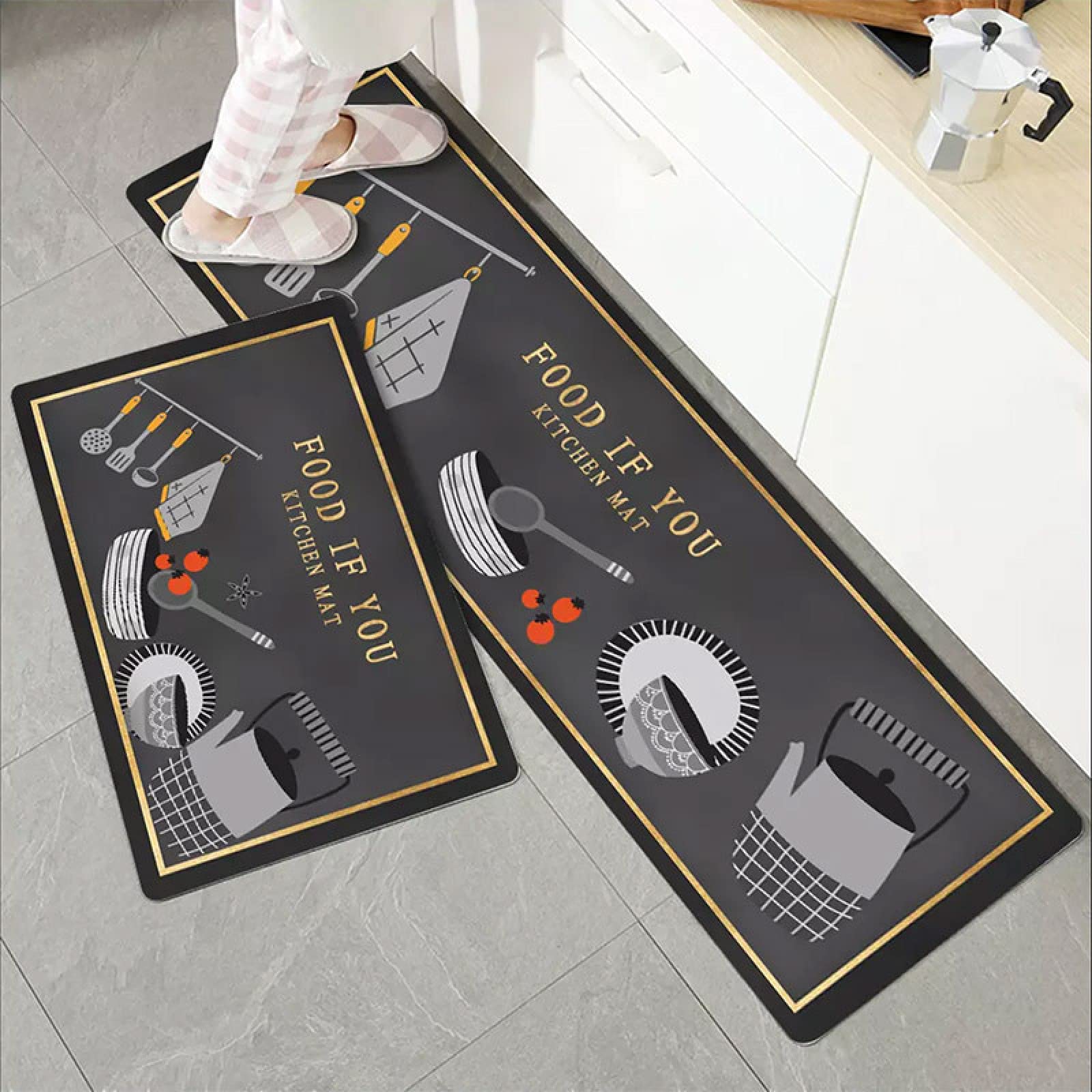 Tapis cuisine devant evier antidérapant lavable ensemble universel