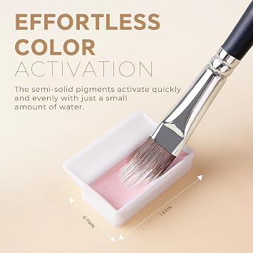 Fuumuui CreamoraTM Watercolor Paint Set 24 Colors Opaque Semi-Solid - Muted Cream Dreamy Macaron Tone for Soft Gradient, Professional Art Supplies for Adult Artists & Beginners Painting Sketching