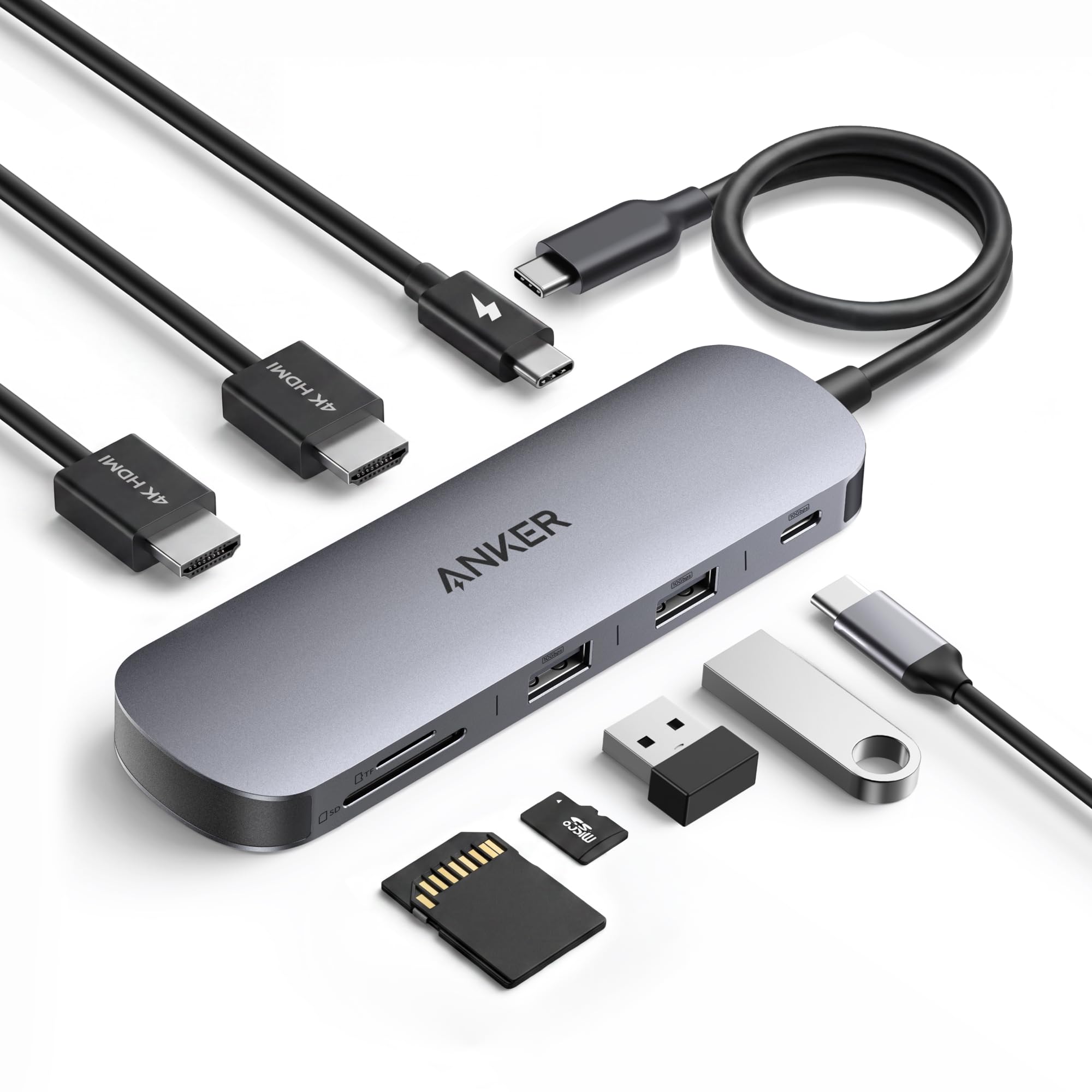Anker Nano Hub USB C 8 en 1 Adaptador Tipo C Multipuerto