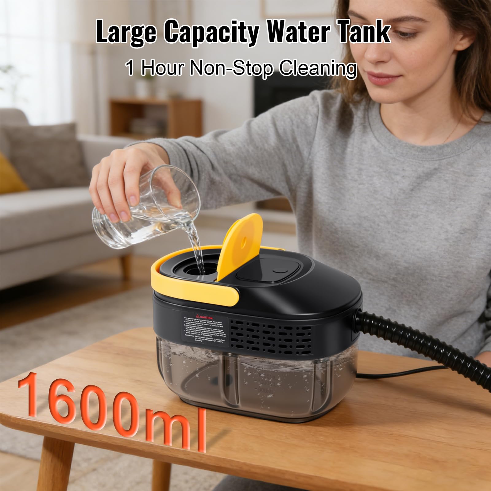 Odkurzacz parowy 2500 W, 3 bary, 105℃, szybkie nagrzewanie w 15s