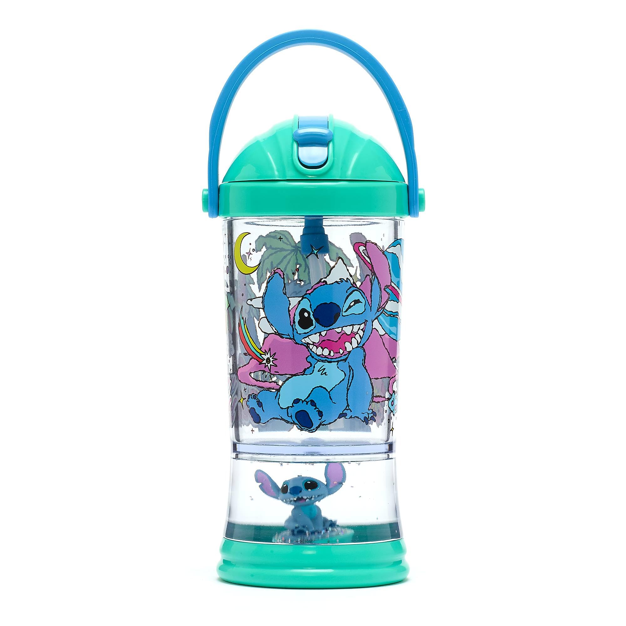 Disney Store Official Stitch Snow Globe Straw Tumbler for Kids, Lilo & Stitch, 310ml Kids Water Bottle with Flip-top Straw and Screw Top Lid, Suitable for Age 4+ — image 1