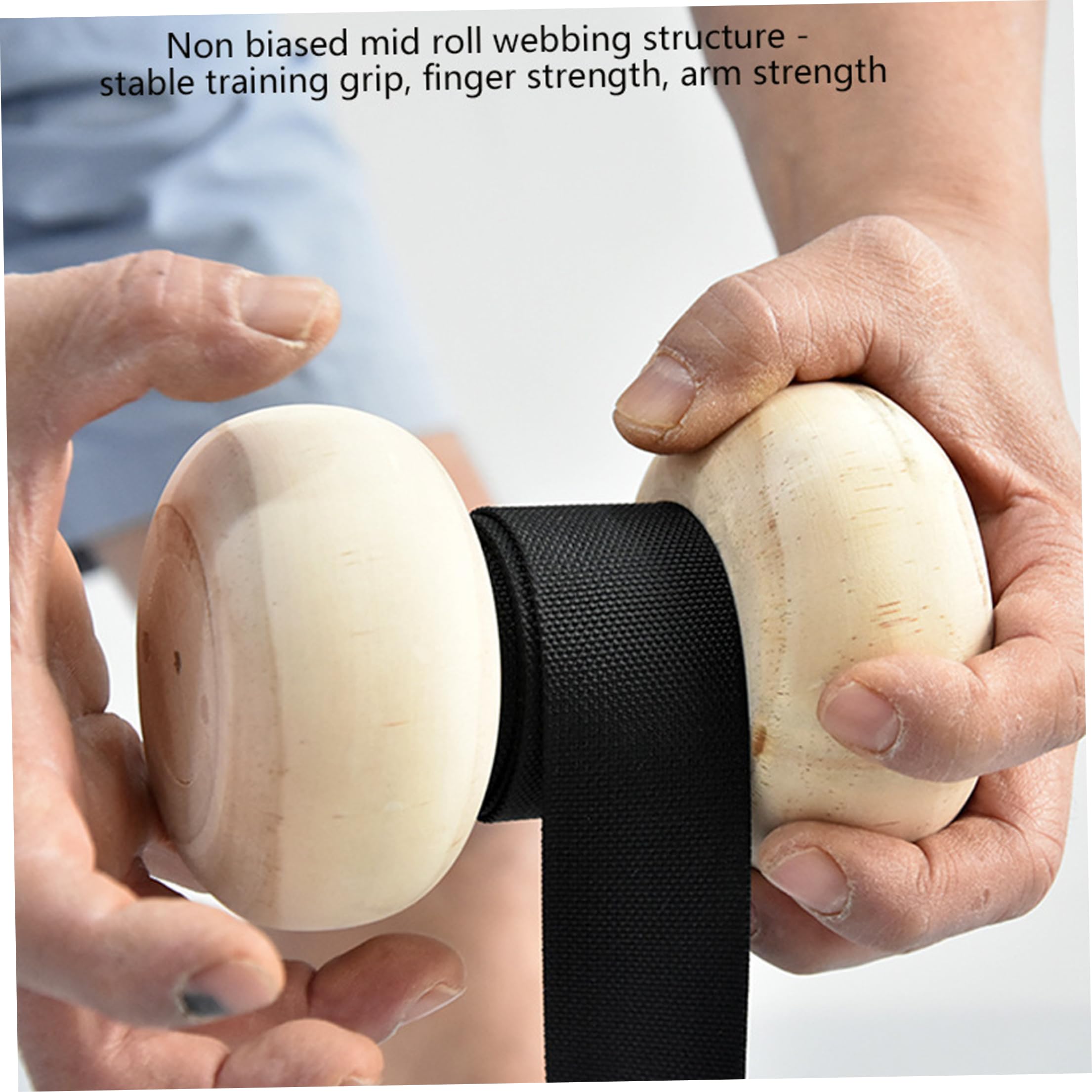 Ejercitador de antebrazo, rodillo de muñeca para ejercitador de antebrazo, dispositivo de fortalecimiento de muñeca ajustable con mango de madera natural y ganchos de metal, entrenamiento de fuerza d