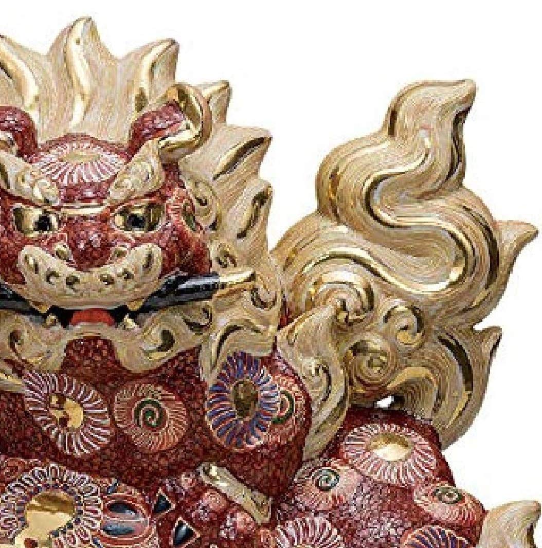 Amazon.co.jp: 九谷焼 N83-08 剣獅子 12号 盛 25.5×31.5×36cm 紙箱