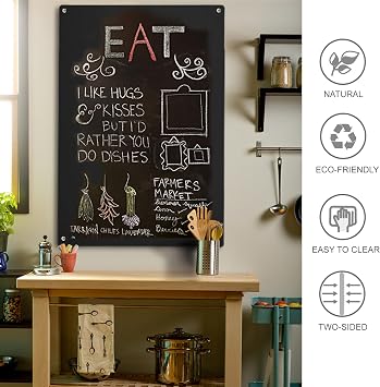 Double-Sided Wall Building Activity Panel & Chalkboard for Kids