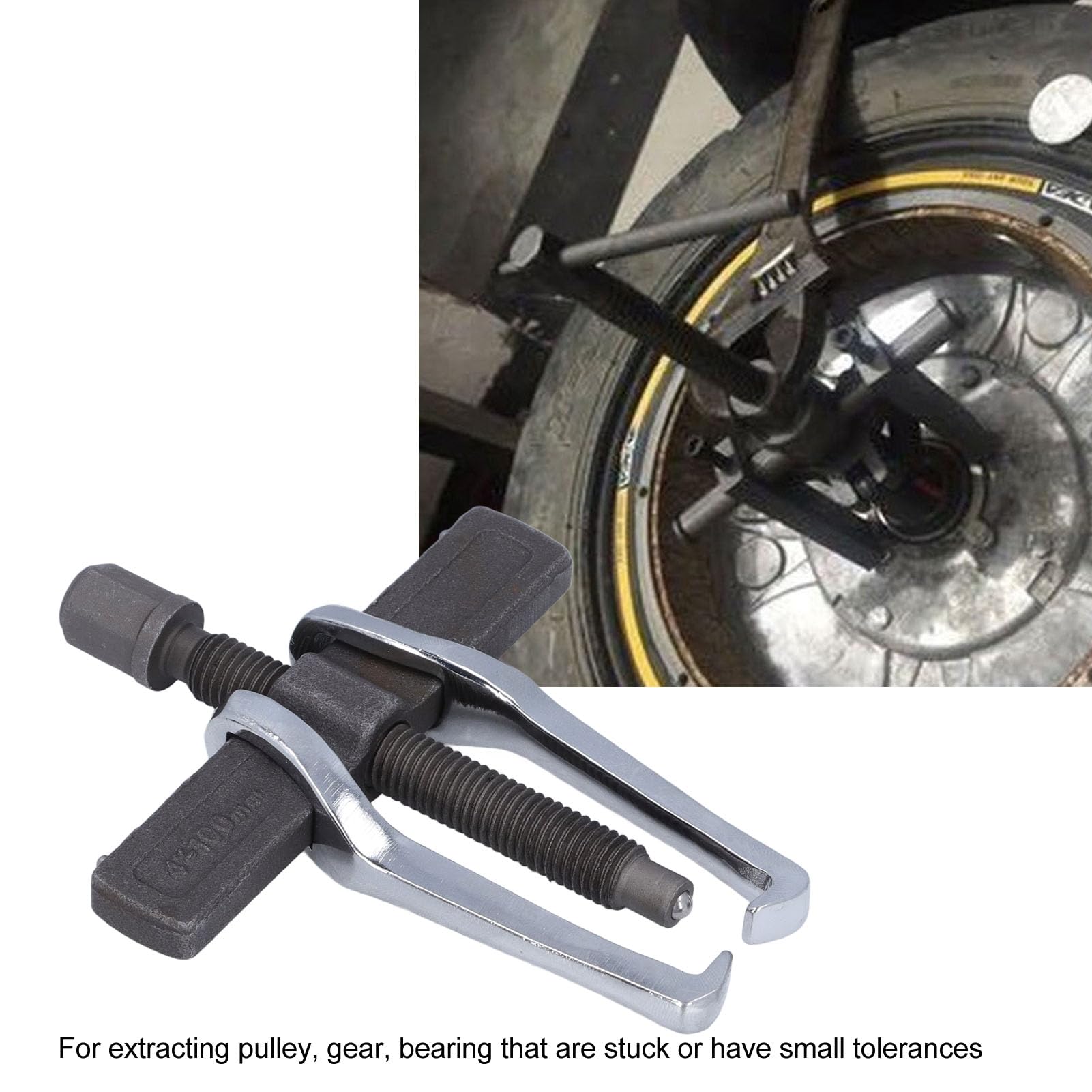 4 Inch Adjustable 2 Jaw Bearing Puller Remover Tool, Steel Bearing Removal Tool