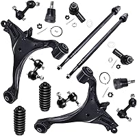 Vista 111 de Detroit Axle - Kit de suspensión frontal de 15 piezas para Jeep Grand Cherokee 99-04 1999 2000 2001 2002 2003 2004, brazos de control superior e
