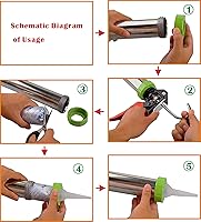 Vista 4 de Pistola de calafateo de salchichas Pistola de herramientas para calafatear a mano Pistolas para calafatear sin goteo Pistola de calafateo utilizada