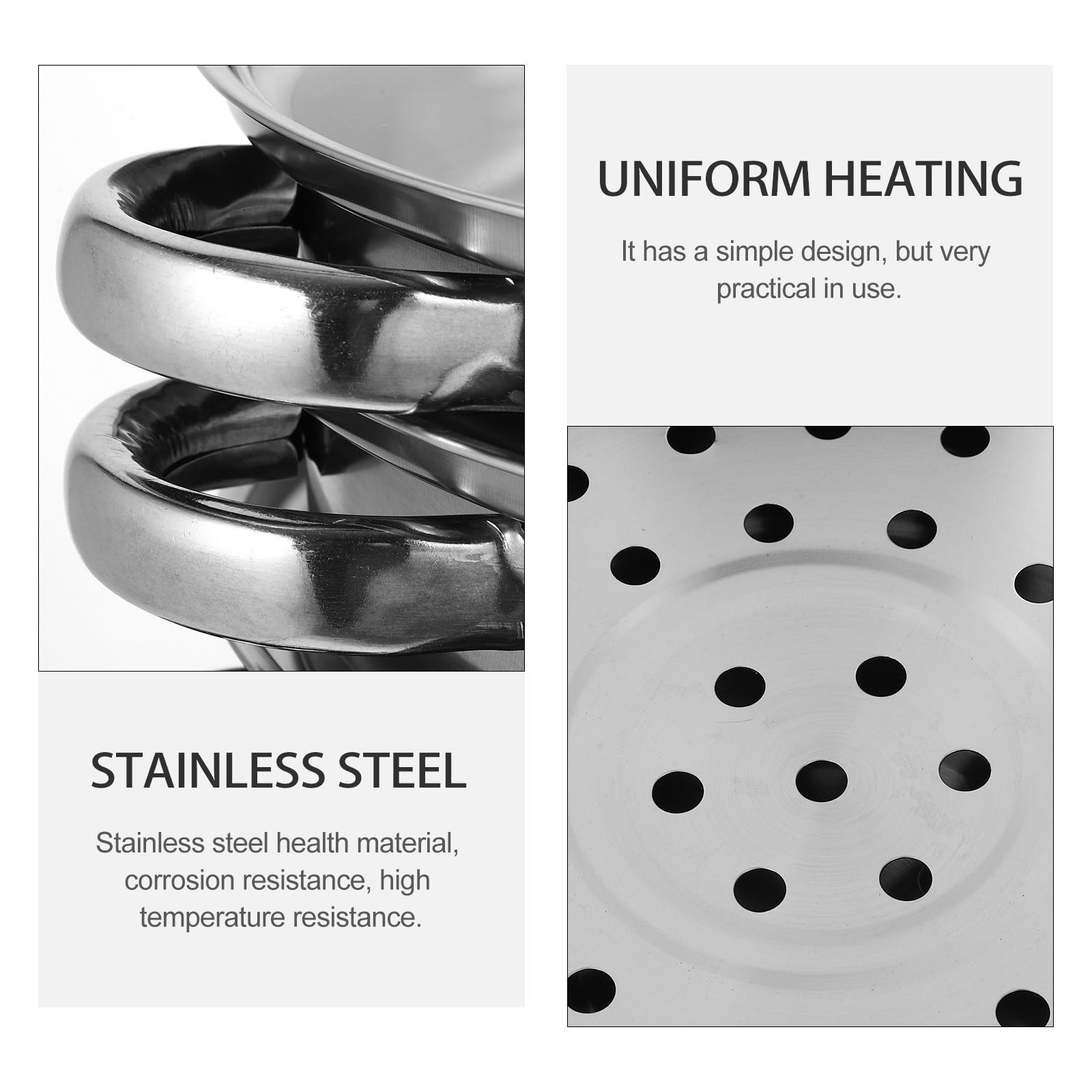 Vaporera para Cocción al Vapor Tapa Acero Inoxidable Super Gruesa de Cuatro Capas Cazuela para Guisar Vapor Multifuncional en Cocina