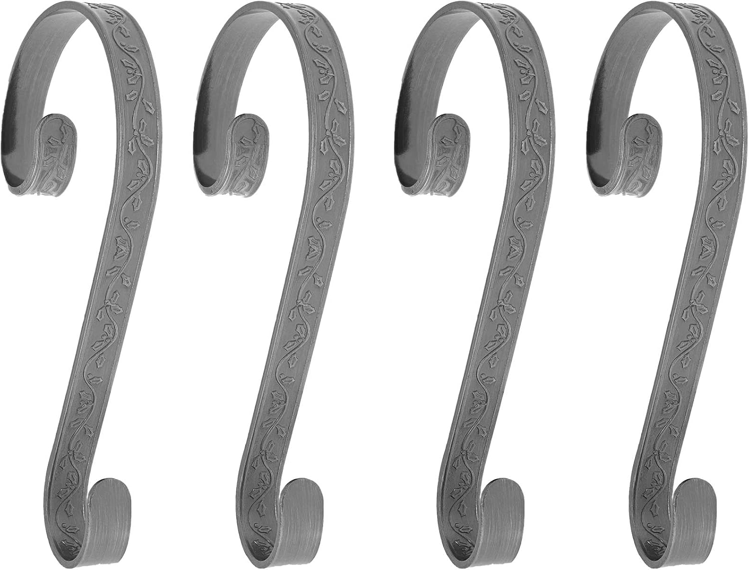 Haute Decor Stocking Scrolls® Stocking Hanger 4 Pack (Pewter) Christmas Stocking