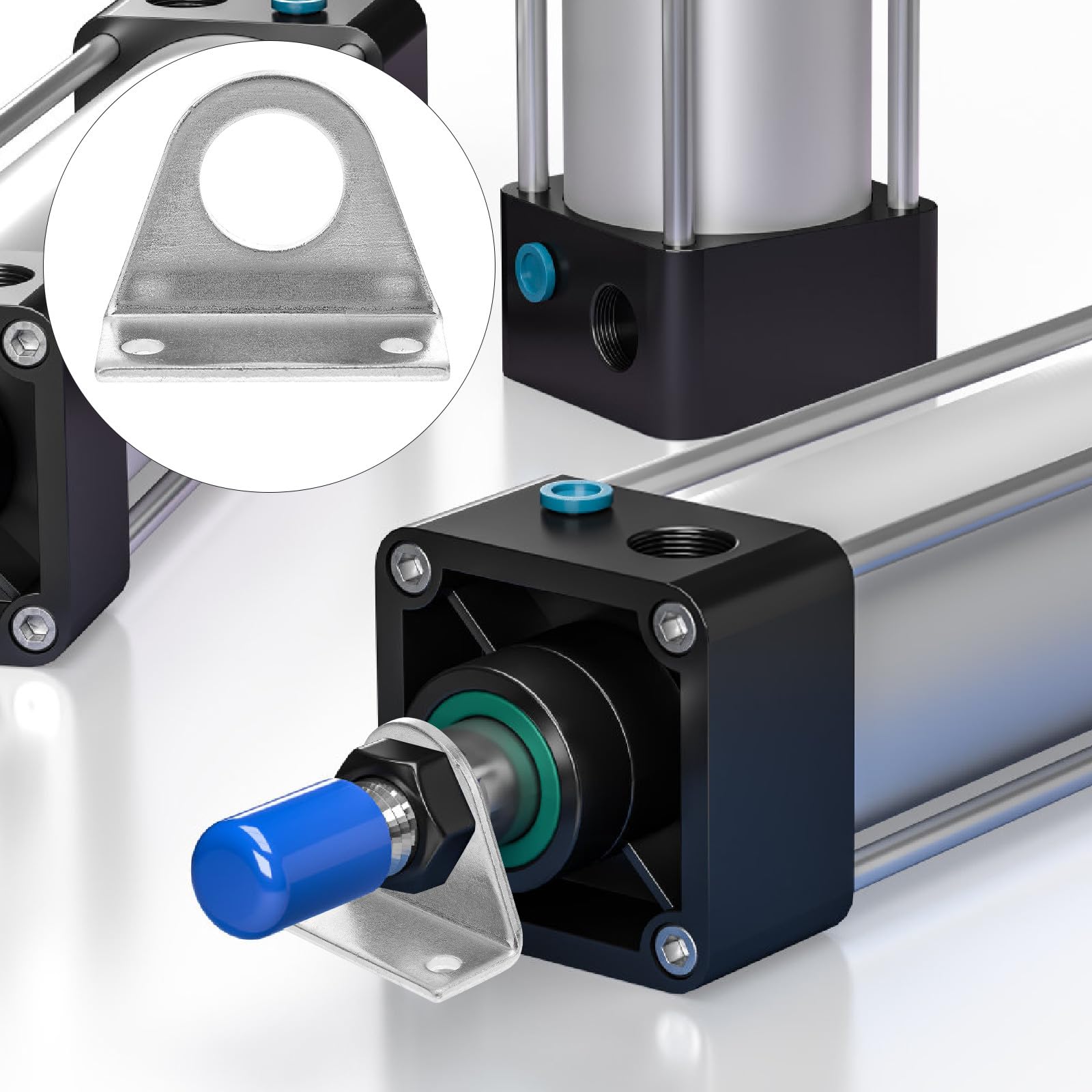 ULTECHNOVO 3 Paires de Supports de Montage Facile à Installer en Acier Inoxydable Deux Trous de Fixation et Résistant la Déformation pour Vérin Pneumatique pour Alésage Cylindre