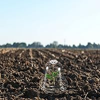 Vista 5 de PATIKIL Cúpula de humedad para plantas de 3.4 pulgadas, 5 piezas redondas de plástico para jardín, cúpula para plantas, reutilizables