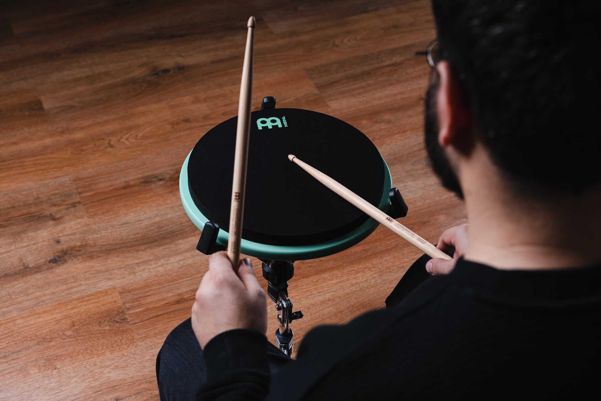 Meinl Cymbals 12" Marshmallow Drum Practice Pad Ultra-Silenzioso Rimbalzo Medio Sea Foam Montabile su Asta Piatto (MMP12SF)