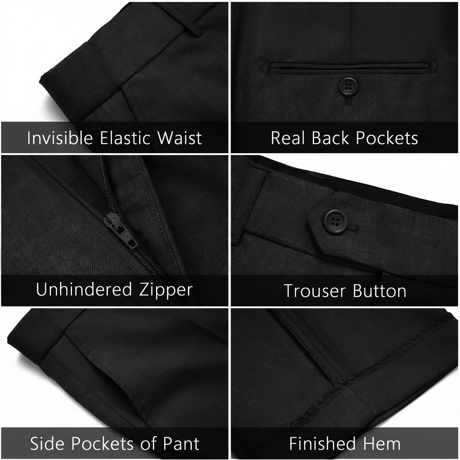 Traje de Hombre 2 Piezas Slim Fit con Un Botón Traje de Boda de Negocios Revers de Punta Chaqueta Pantalone