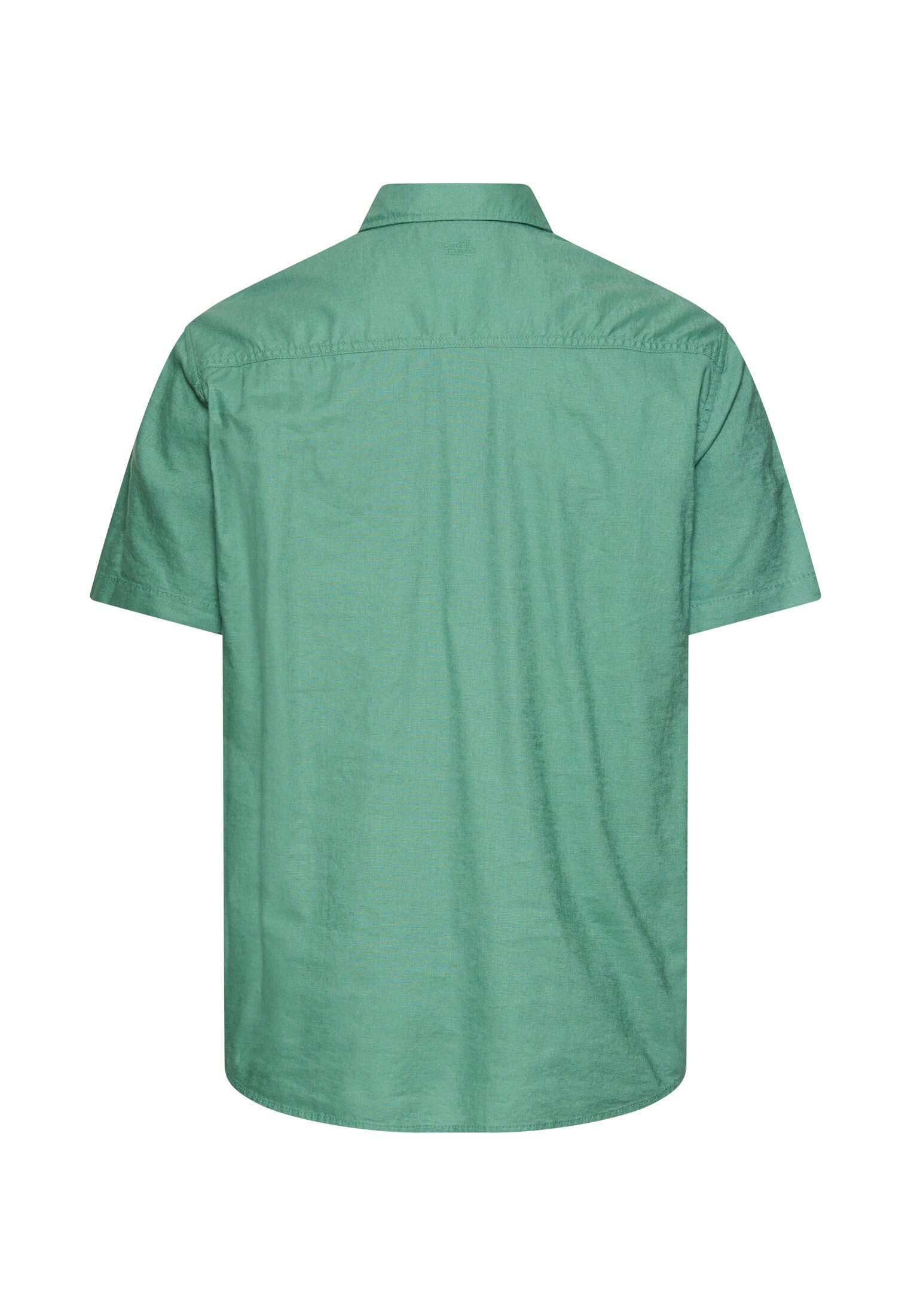 camel active Herren Kurzarmhemd aus Leinenmix