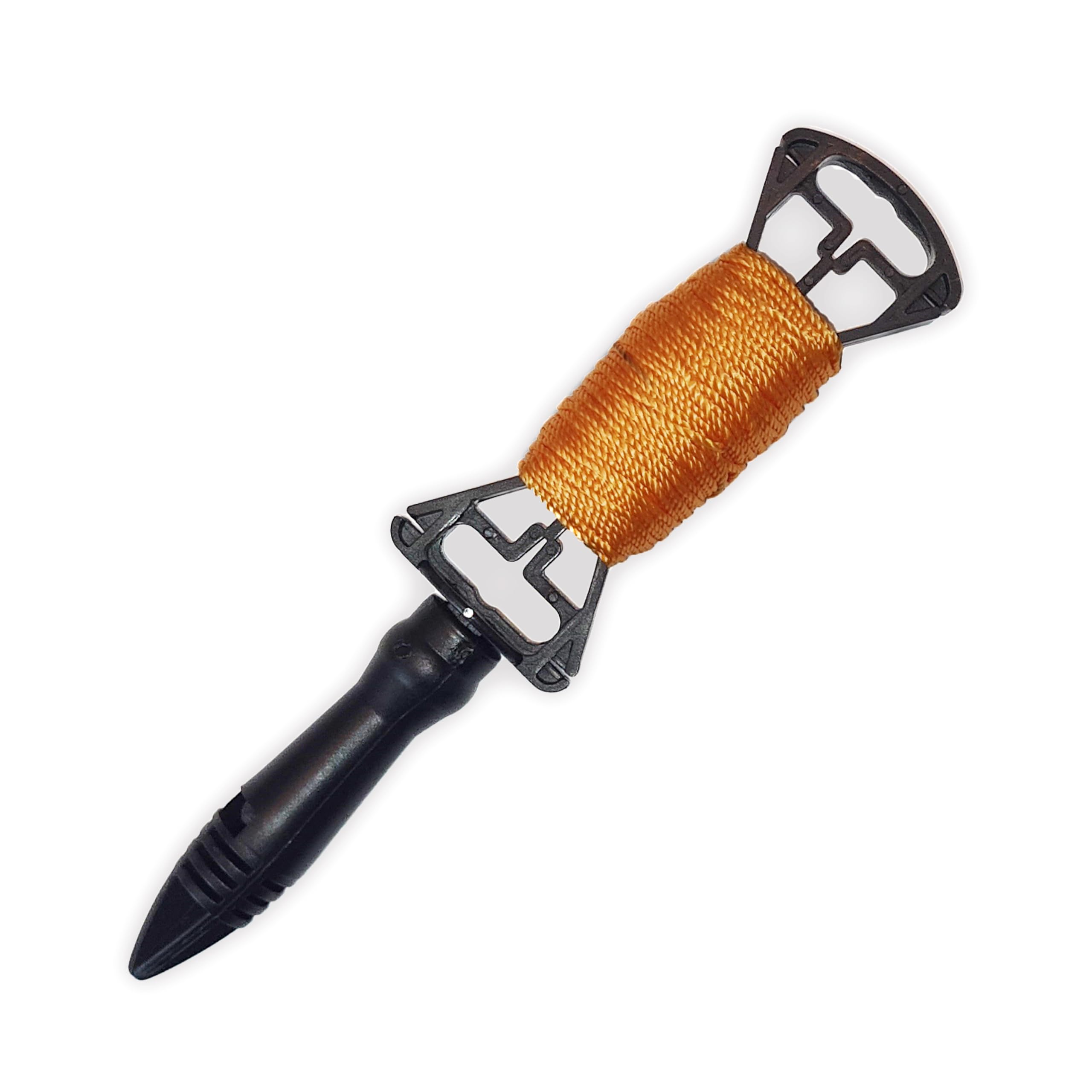 30M Builders Line - Masonary String Line, Orange Brick Line String on Rotating Spool, Yellow