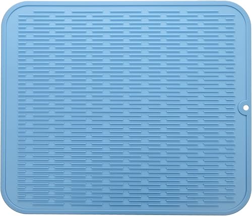 Miniatura 770 de Tapete de silicona para secado de platos para múltiples usos, fácil de limpiar, ecológico, resistente al calor, tapete de silicona para encimera