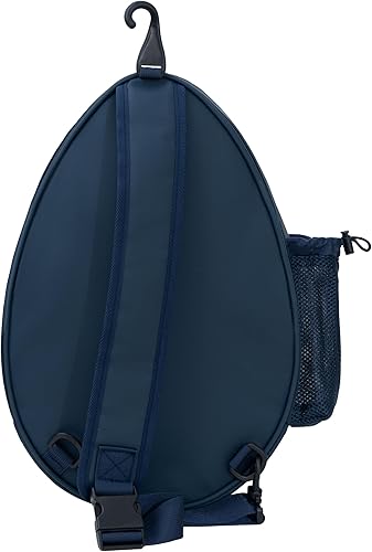 Miniatura 6 de Mochila de tenis cruzada de PU blanca con un solo hombro, bolsa de tenis para niñas, bolsa de tenis para mujer, con soporte para botella de agua