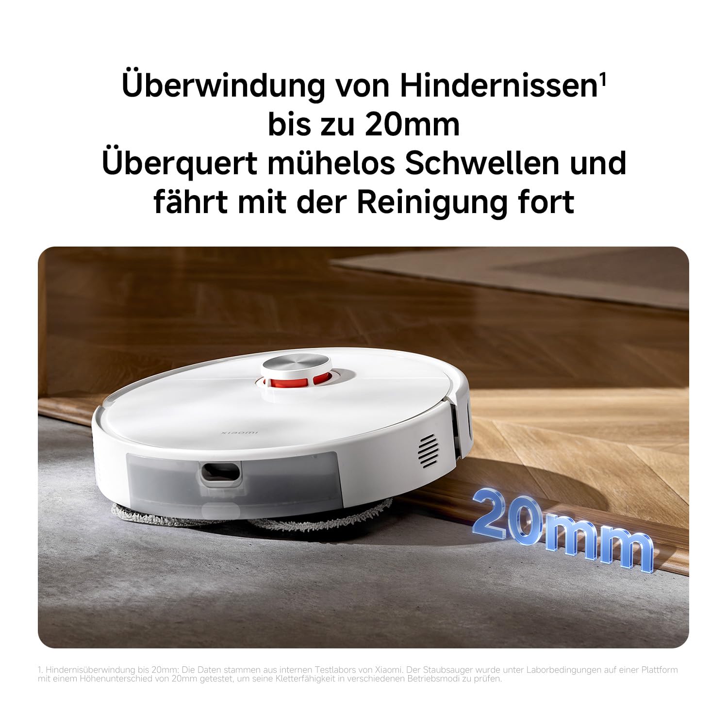 XIAOMI Vacuum S40 Pro, intelligenter Roboterstaubsauger und Mopp, selbstdehnende Seitenbürsten, Saugleistung von 15000 Pa, Hartboden und Teppich, Fernbedienung über App