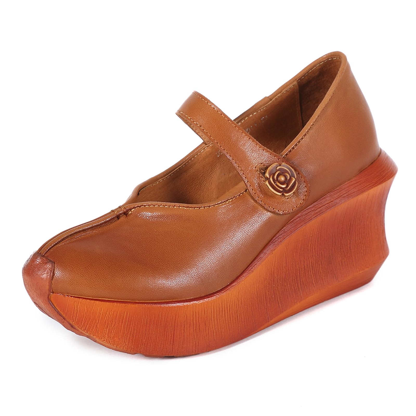 Zapatos Mary Jane Cuero Mujer Casual cuña | viajes de vacaciones, paseos campestres, ocasiones de compras, conjuntos diarios, forma de punta clásica