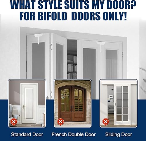 Miniatura 3 de Cerradura de puerta doble plegable - Cerraduras de seguridad para niños de metal mantienen a los niños pequeños, gatos y perros fuera de la