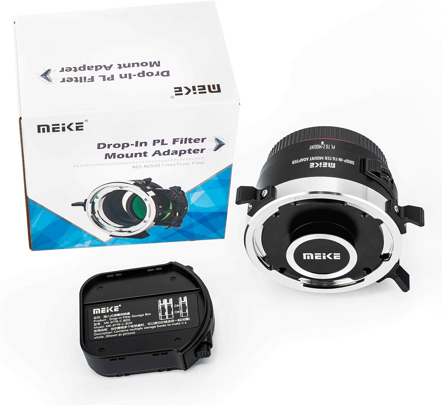Meike PLTZ-C VND Manual Focus Lens Adapter with Drop-in Variable ND and Clear UV Filters Converter for ARRI PL Series Cine Lenses to for Z Mirrorless Cameras ZR Z5 Z6 Z7 Z30 Z50 Zfc