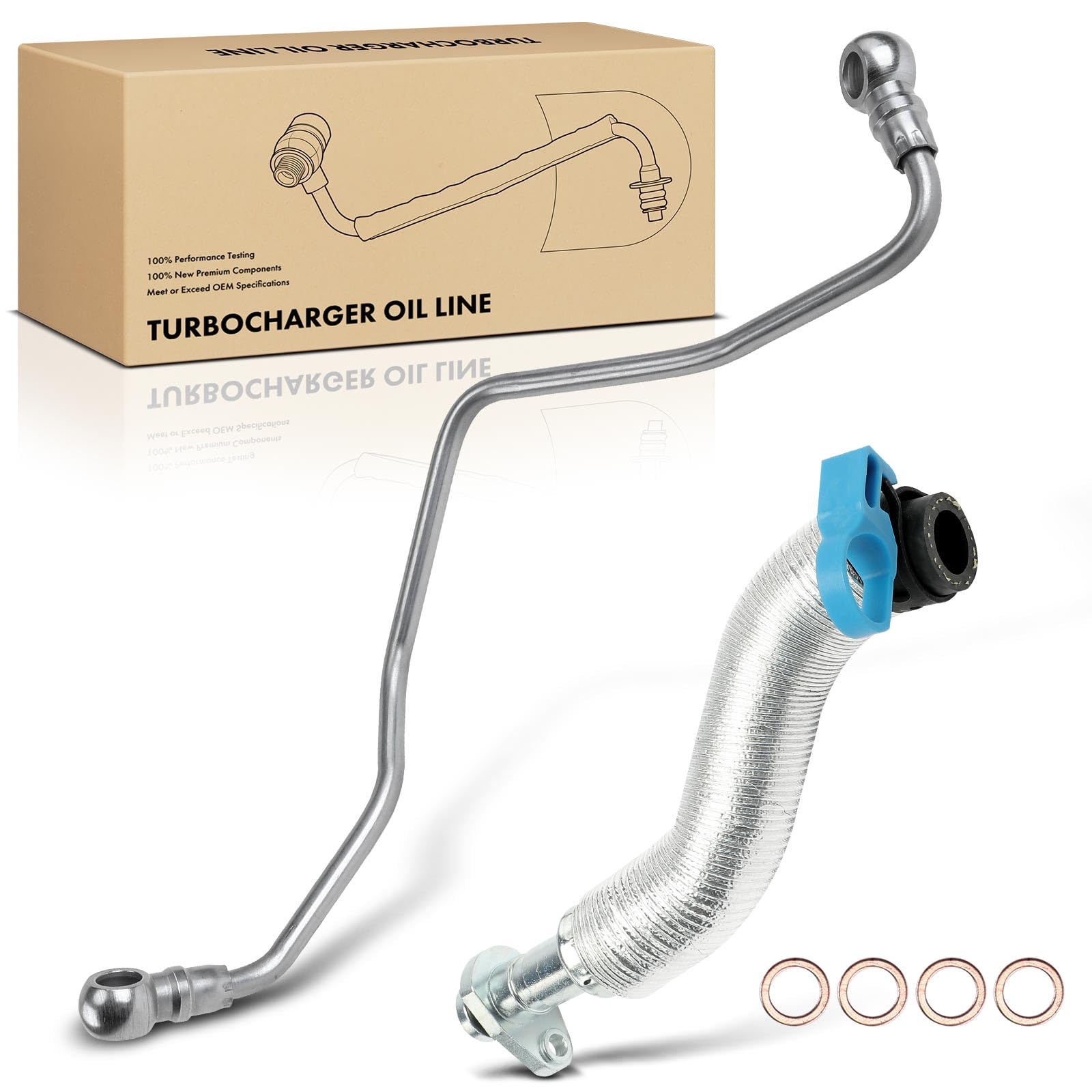 Frankberg 2x Przewód oleju do turbosprężarki Kompatybilny z M.i.n.i R56 Cooper S John Cooper Works 1.6L 2006-2013 R57 Cabriolet Cooper S 1.6L 2007-2015