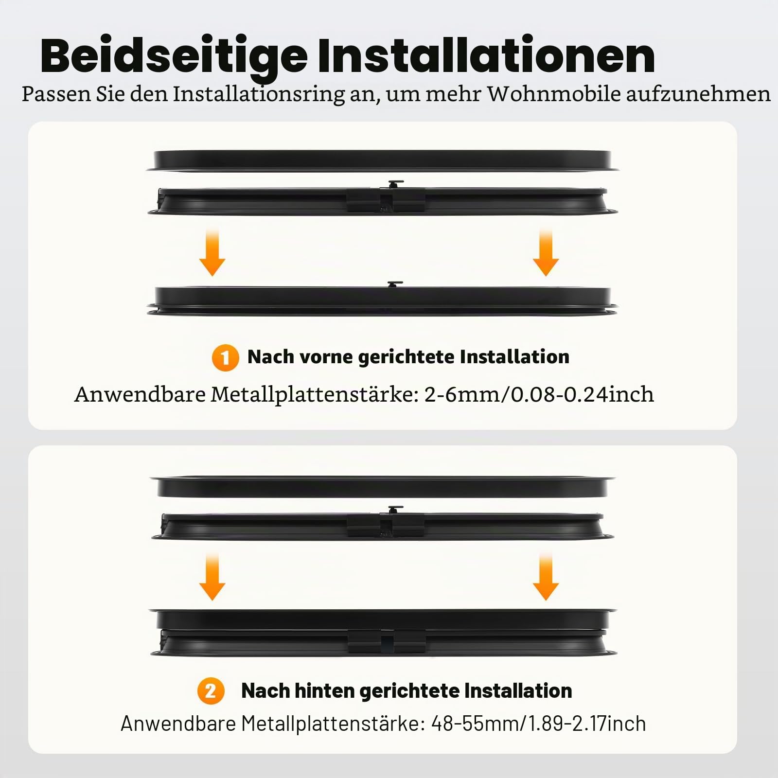 Fenster | Premium Wohnmobil-Fenster | Wetterfest & Einbruchsicher | Schiebefunktion & Moskitonetz | Einfache Installation (2-55mm Wandstärke) | Ideal für Camper