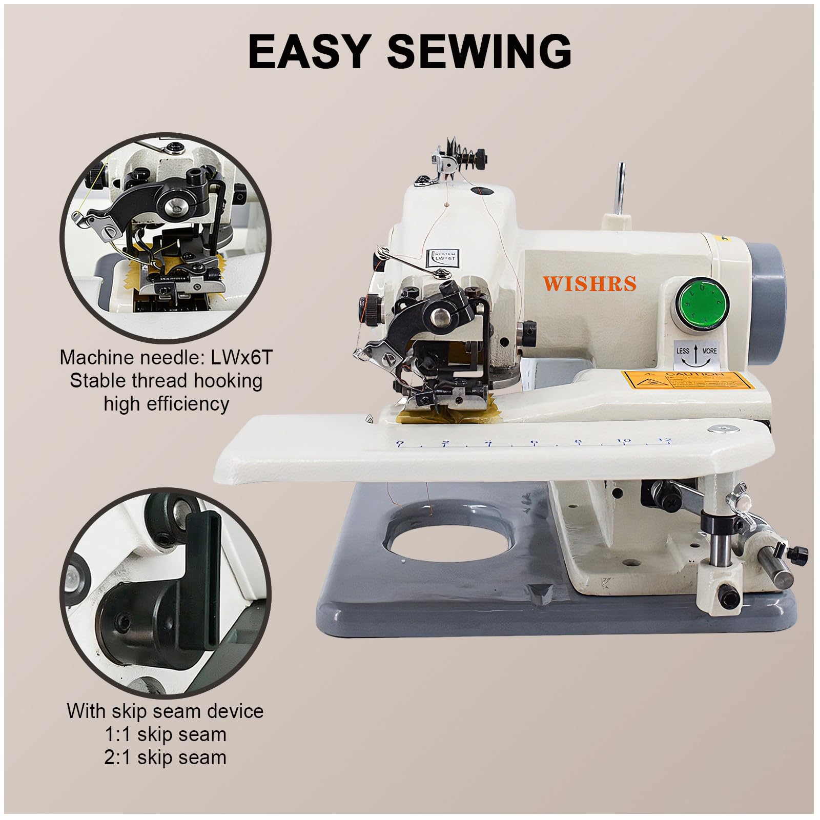 Máquina de Coser portátil de Punto Invisible, 1250 Puntadas por Minuto, dobladilladora Invisible con función de Puntada saltada, máquina de Coser eléctrica para Tiendas de arreglos/hogar.