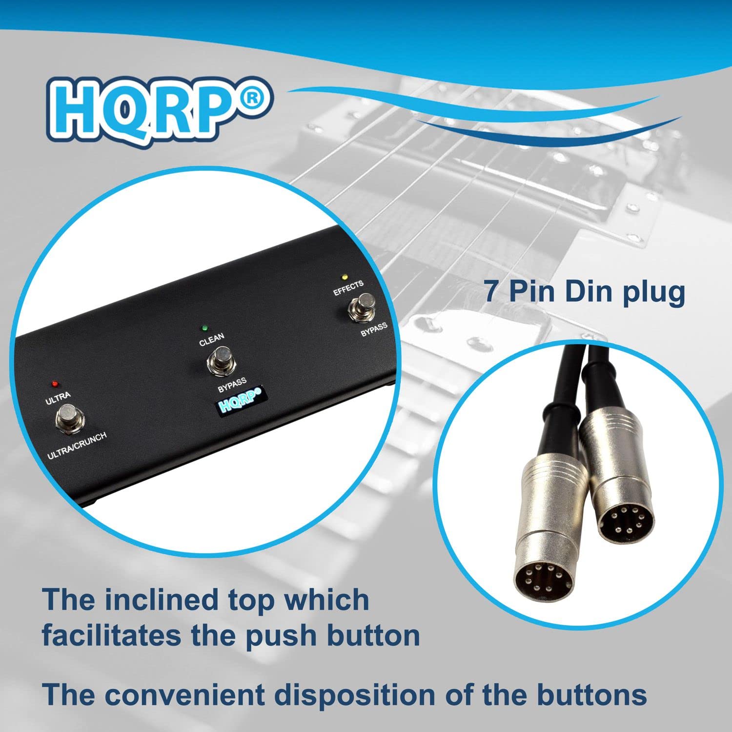 HQRP 3 Boutons Pédale d'ampli Guitare compatible avec Peavey 03572680 Replacement pour JSX Head/JSX 212 Combo / 3120 Head/Triple XXX/Triple XXX 212 COMBO/Triple XXX II amps