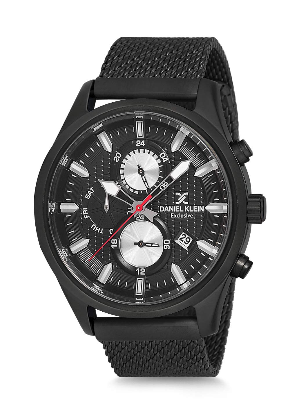 Mens Quartz Watch, Analog Display And Stainless Steel Strap - Dk12222-5