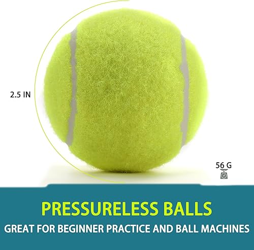 Miniatura 5 de Bulk Tennis Balls for Beginner  12 Pack High Elasticity Practice Tennis Balls with Mesh Bag, Suit for Pet Dog Training, Fetching