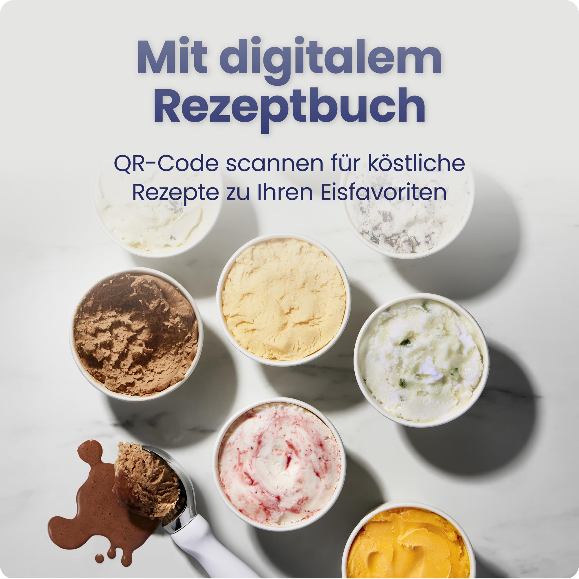Chefman Iceman Eismaschine mit Kompressor, 2x 600ml, Digitalanzeige, 3 Voreinstellungen