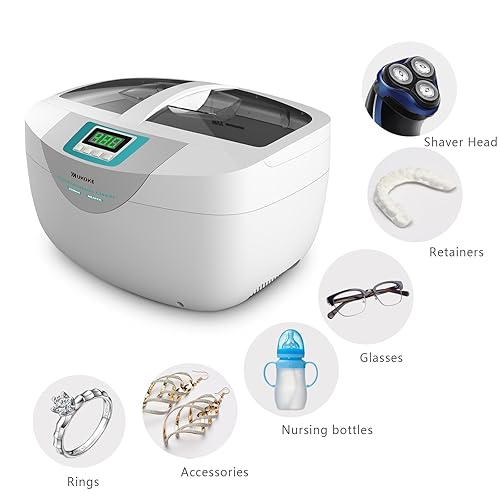 Miniatura 2 de UKOKE - Limpiador ultrasónico - Limpiador profesional ultrasónico de joyería con temporizador - Máquina ultrasónica para limpieza en el hogar y