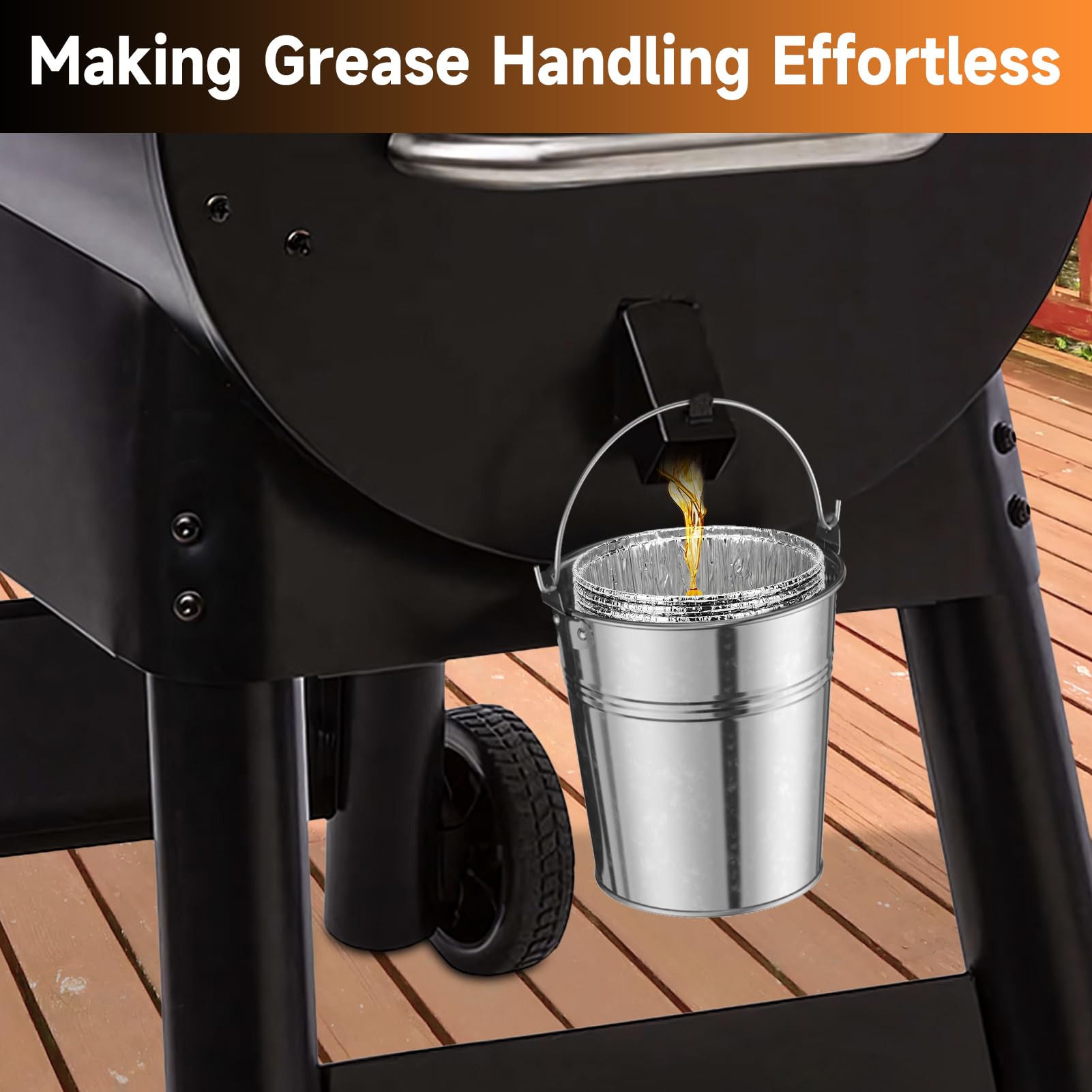 Pellet Smoker Shinestar 15-Pack Grease Bucket Liners For Traeger