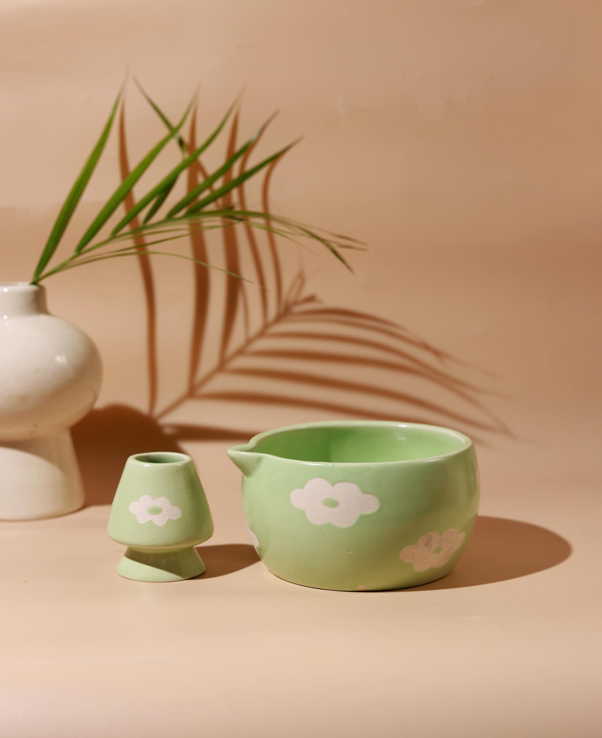 Handmade Matcha Bowl & Whisk Set - Japanese Tea Ritual -14