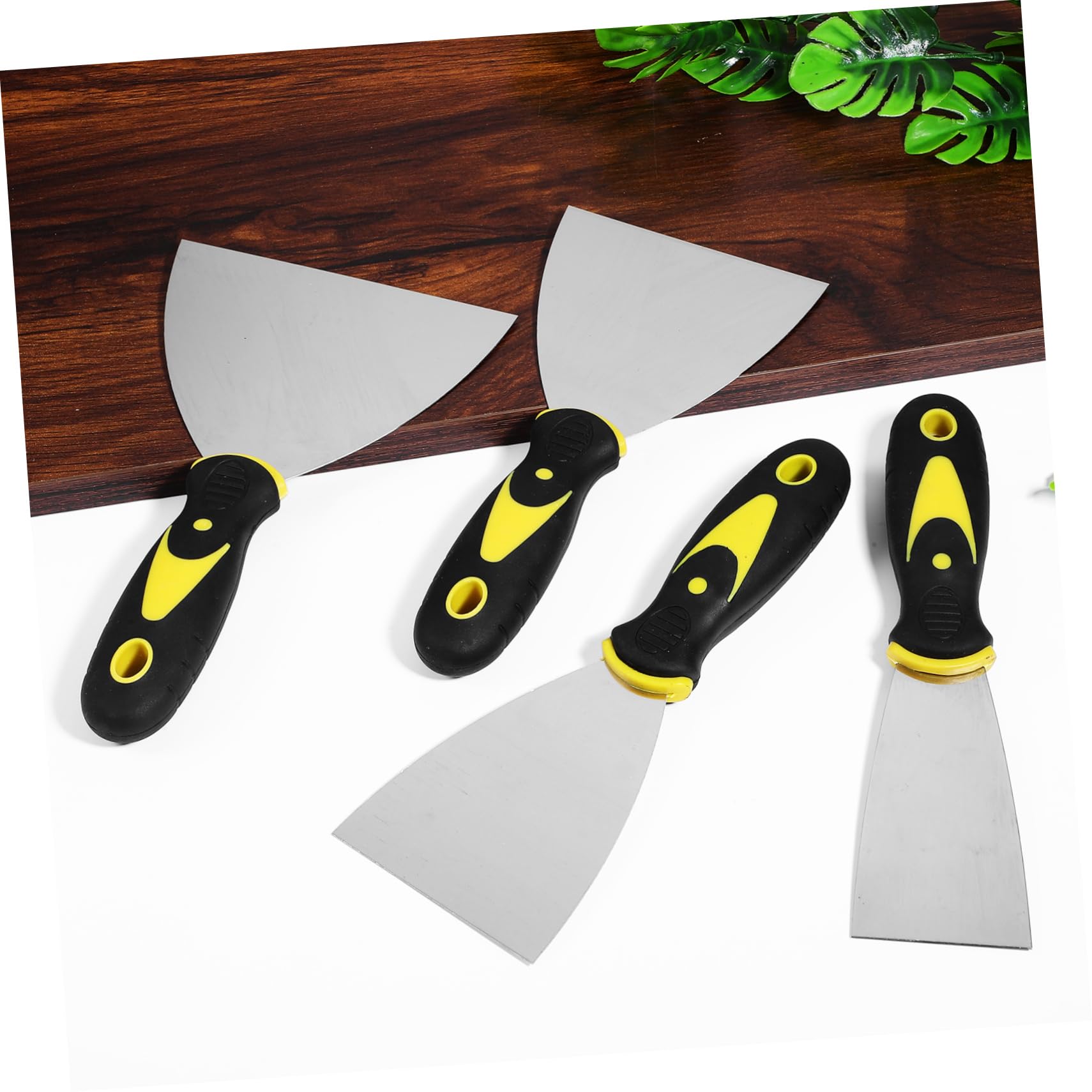 Kit Spatole Stucco in Acciaio Inox Argentato, 8 Pezzi | Impugnatura Comoda, per Scraping Paint, Set Palette Spatola e Scraper Tools