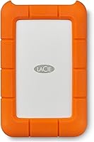 Vista 1 de LaCie Rugged HDD Externo Portátil de 5TB - Compatible con USB 3.0/2.0, Resistente a Golpes/Polvo/Lluvia para Mac y PC, Naranja, Gris