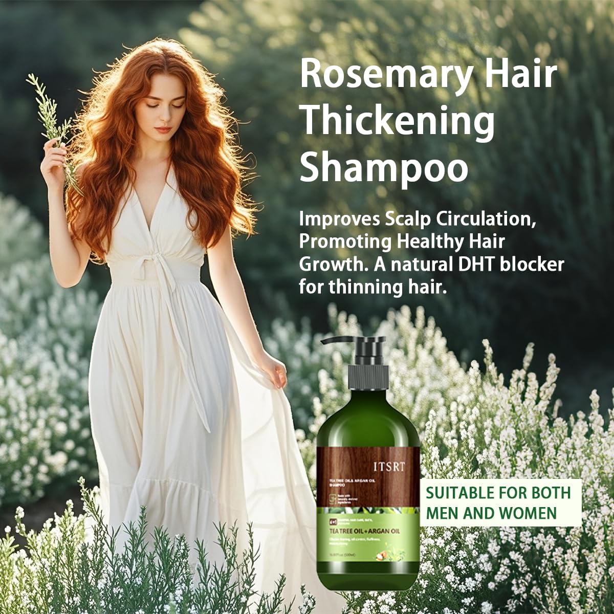 Tea Tree Shampoo for Hair Growth - Rosemary Oil, Root Activator Shampoo,Deep Cleansing of the Hair, Restore Damaged Hair Texture for Men & Women - 1PCS -16.9 Fl Oz/500ml - Image 6