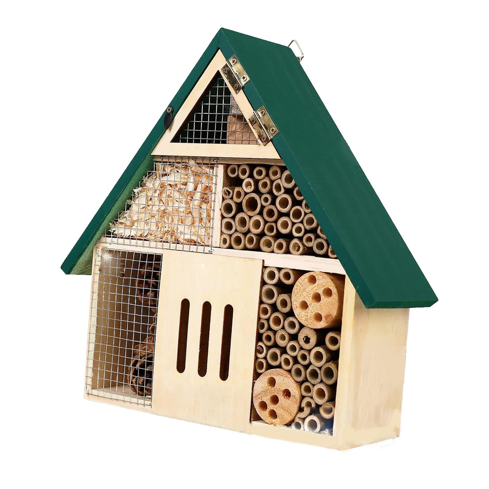 ATORSE Bee Hotel Beneficial Bee Box Ladybug Habitat Bee Hotel for Outdoor Fence