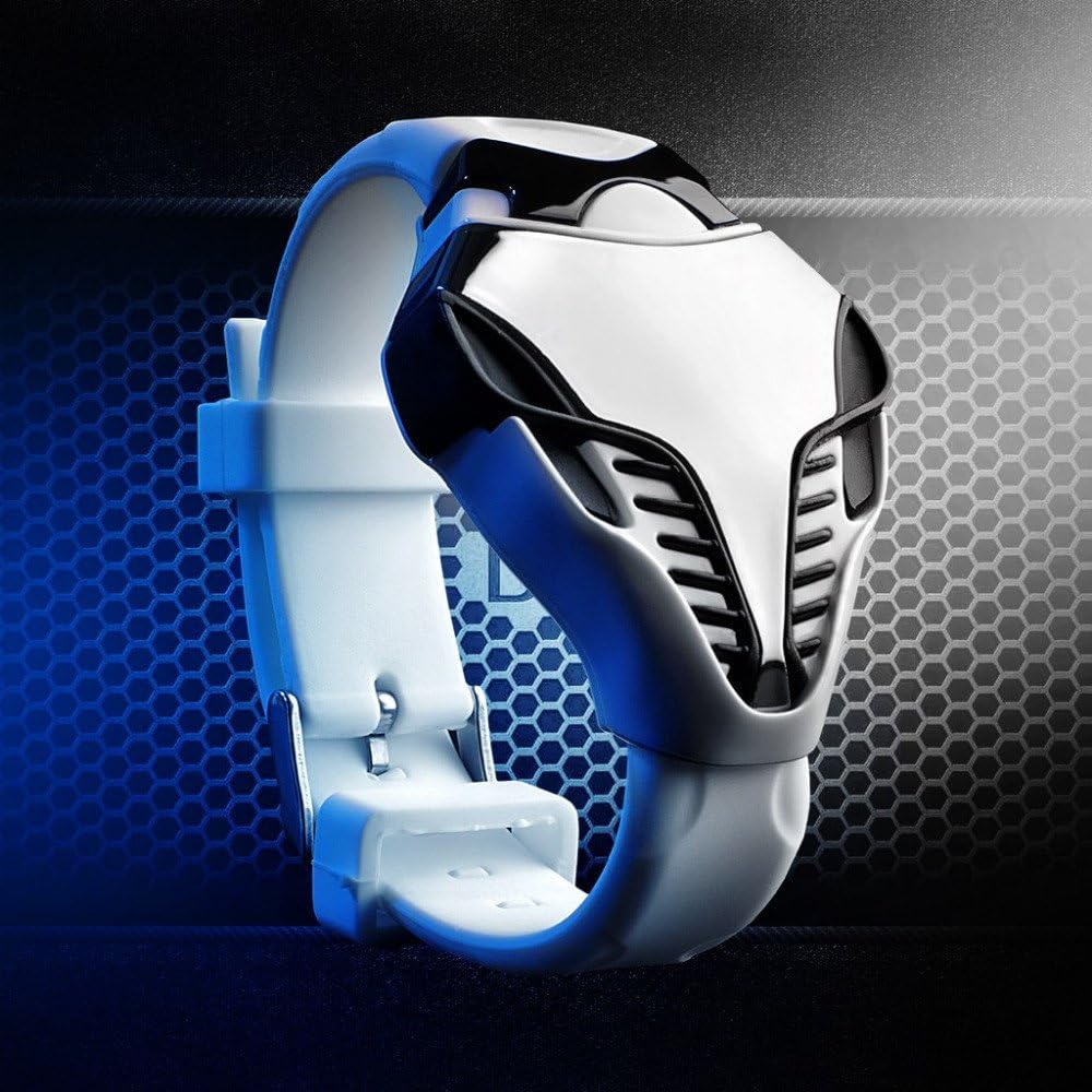 Hot Sale LED Watch Digital Fashion Cobra Men's Wathces White Silicone Iron Man Triangle Dial Sports Wristwatches