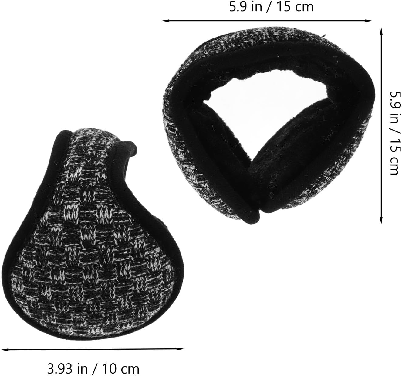 Knitted Ear Muffs with Twist Pattern Soft Foldable Ear Warmers for Women and Men Head Design for Secure Fit for Cold Weather Outdoor Activities Like Cycling Hiking Skiing