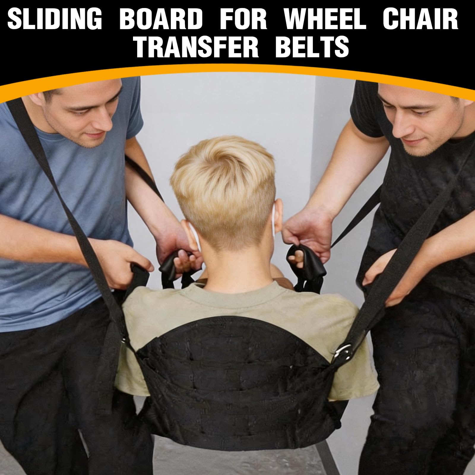 BRGD Correa de Transferencia para Silla de Ruedas, Transfer Schultergurt con Recorte para el Cojín del Asiento para Personas con Discapacidad, Ancianos, Personas Mayores