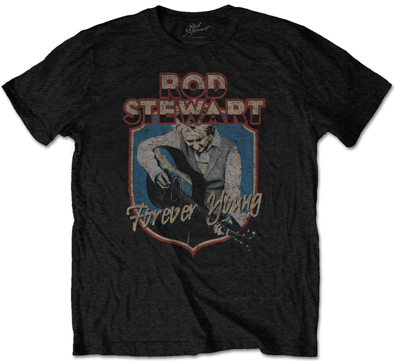 Rod Stewart 'Forever Crest' T-Shirt (Small) Black
