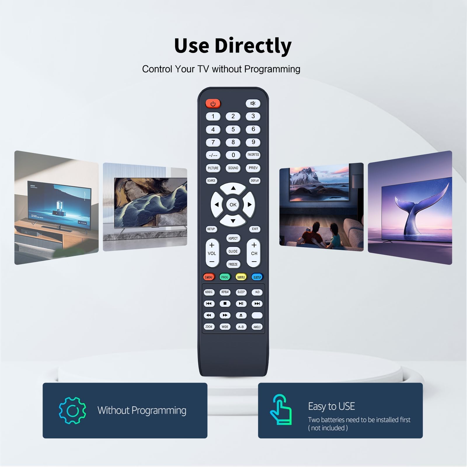 Replacement TV Remote Control For GPX TE3215B, TE3219B, TD2420AB – Model KG007A