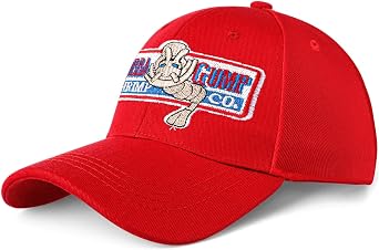 Bubba Gump Shrimp Hat, Adjustable Forrest Embroidered Gump Baseball Cap, Unisex Style Halloween Cosplay Costume Dad Hat for Men WomenRed