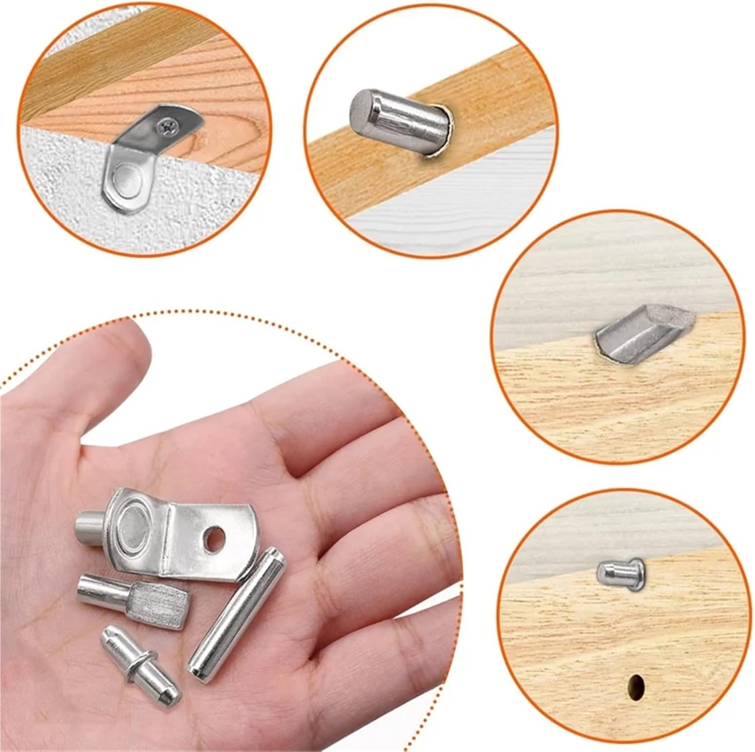Shelf Pins 2box/240Pcs Kitchen Furniture Cabinet Shelf Pegs L-Shaped Bracket for Shelves Bookshelf Bookcase Cupboard