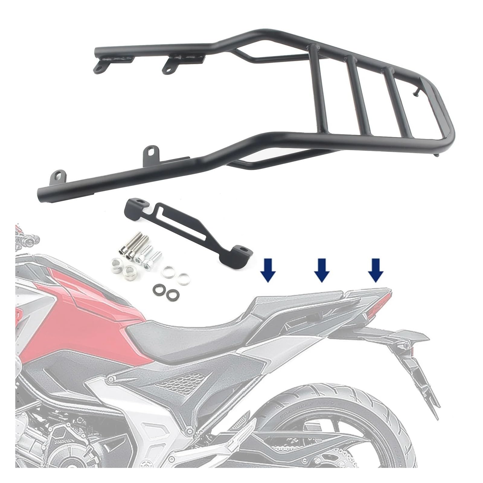 Portaequipajes Trasero Motocicleta Portaequipajes Trasero De Tubo Motocicleta para NC750 X NC750X NC 750 2021 2022 2023