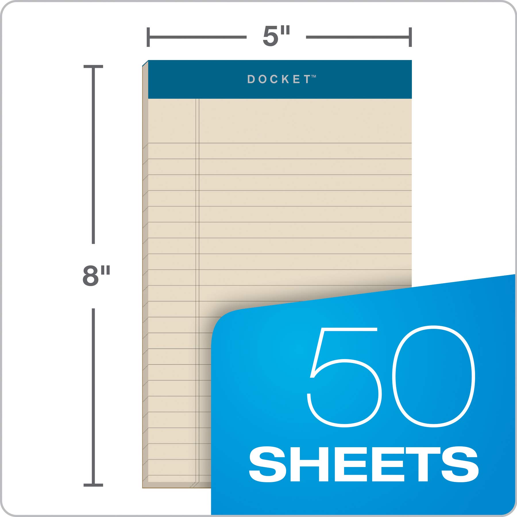 Amazon.co.jp: Tops Docket jr. Legal Pads 12.7cm x20.3cm Assorted