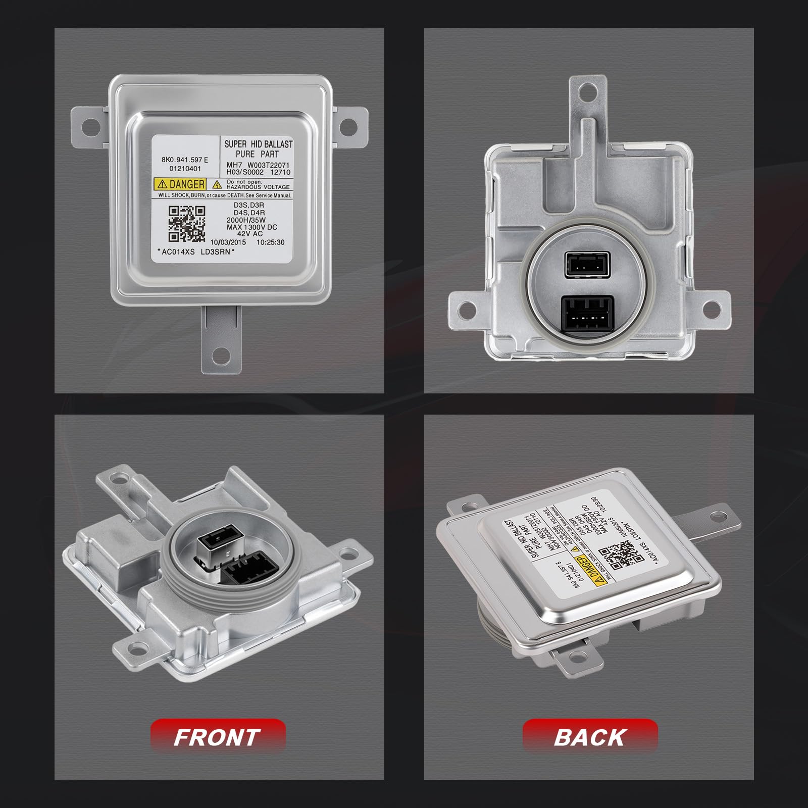 8K0941597E Ballast Xenon Centralina HID Faro D3S D3R D4S D4R Ricambio per A1 A3 A4 A5 A6 A7 A8 Q3 Q5 Q7 Golf CC EOS Passat Superb II Alhambra II 8K0941597 W003T22071