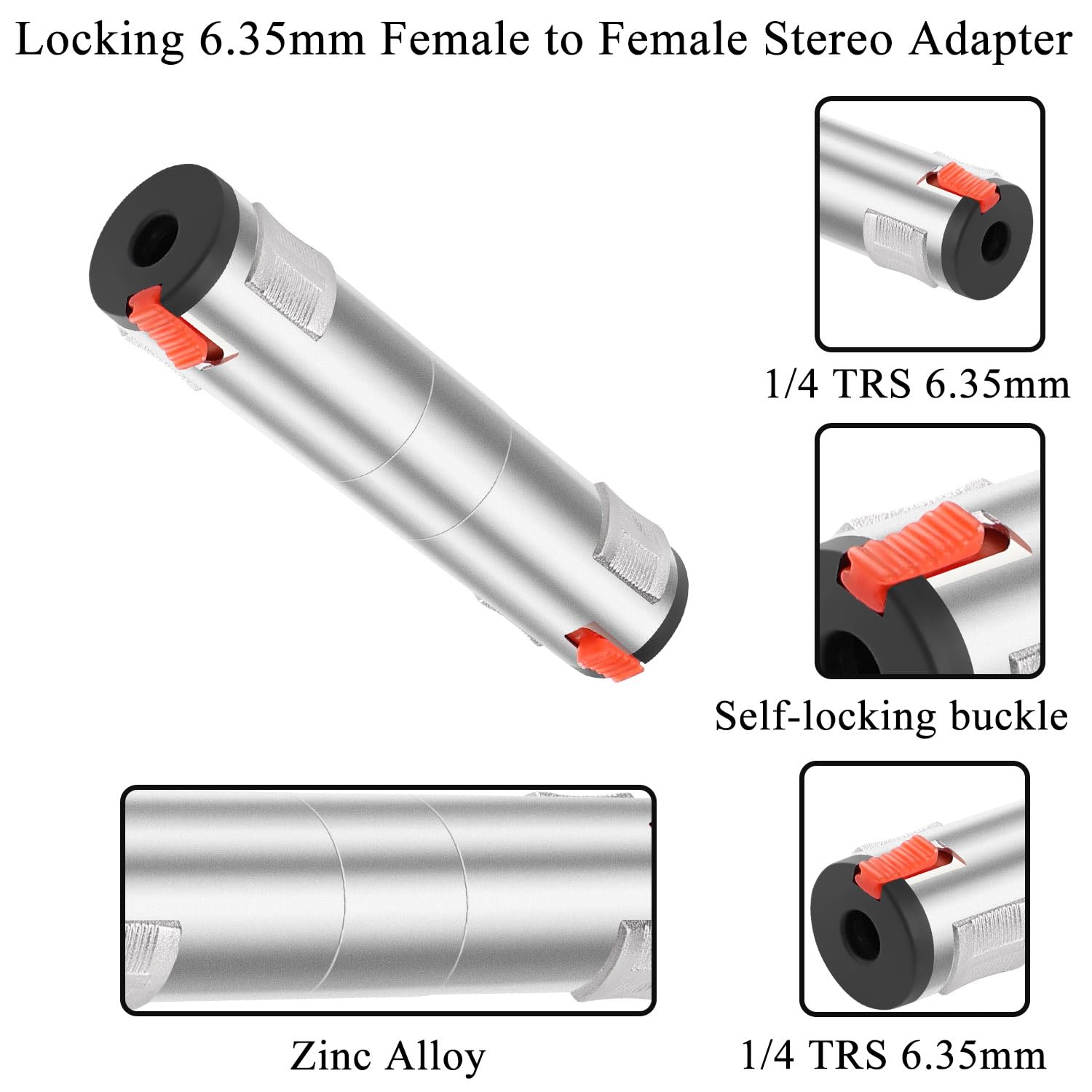 Adattatore ACCOPPIATORE Audio 3.5 mm Jack Femmina a Femmina Stereo GOLD